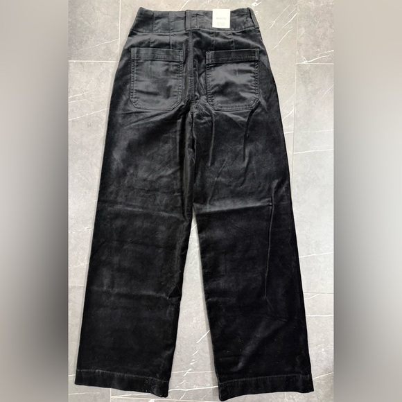 Anthropologie Black Velvet Collette Full Length Pant Size 26 - Picture 9 of 9